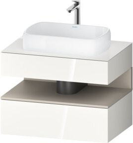 Duravit Waschtischunterschrank Qatego in Weiß Hochglanz, B/T/H: 80 x 55 x 60 cm - Bild 1