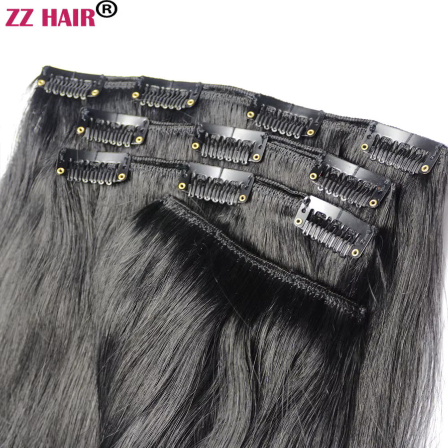 ZZHAIR Remy-Haarverlängerung, 8-teiliges Set, gerade, 40,6–61 cm - Bild 3