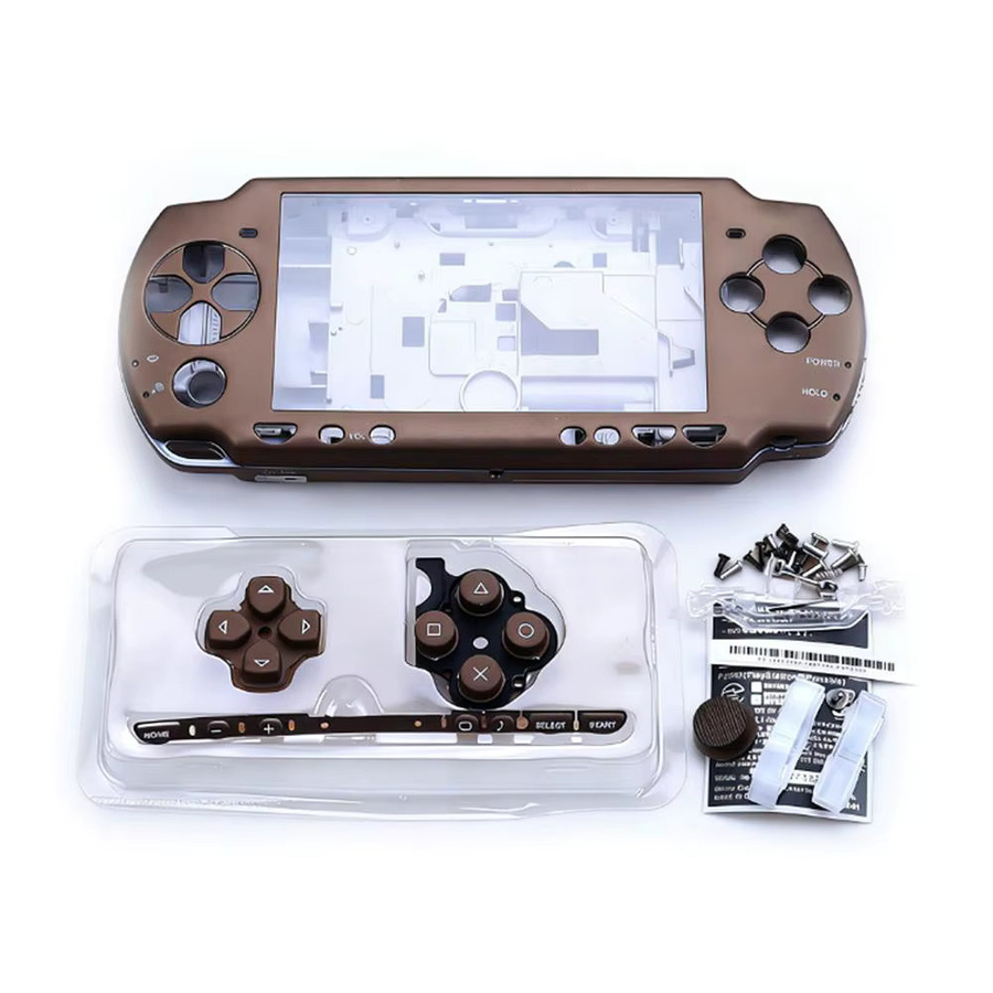 Sony Ersatz-Gehäuse-Set für PSP 2000 Konsole in Grün mit allen Knöpfen und Schrauben als DIY-Reparatur-Kit - Bild 2