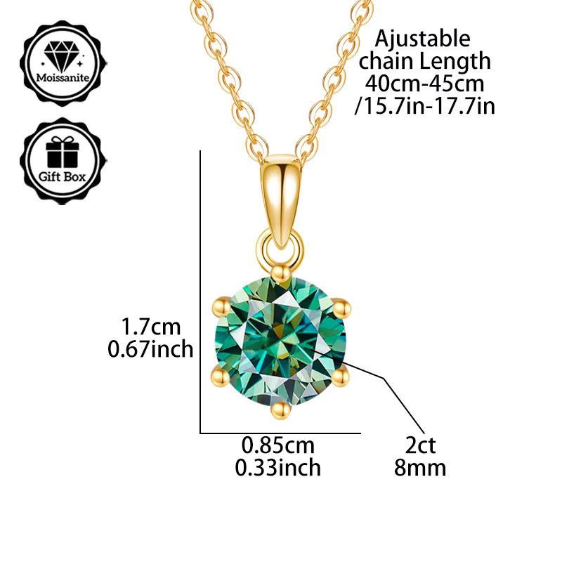 LAMVOICE Halskette, Moissanit, Gold, Damen - Bild 3