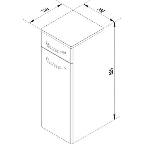 Fackelmann Bad-Hochschrank Milano in Asteiche und Weiß mit einer Tür, B/T/H: 30,2 x 32,0 x 82,6 cm - Bild 2