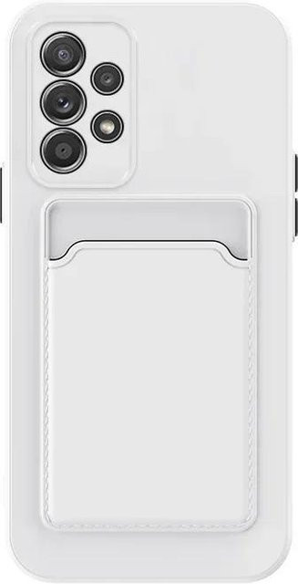 Silikon Kartenhalter Hülle für Samsung Galaxy S22 (6.1 Zoll) mit Geldbörse Steckplatz in Weiß - Bild 1
