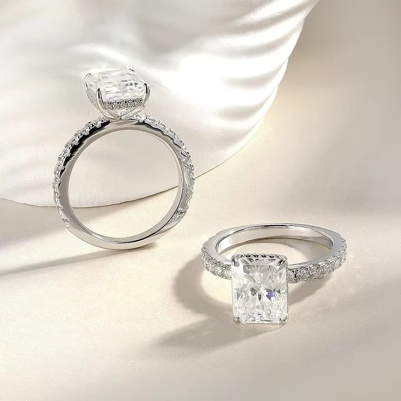 BXINY Ring, 925 Silber, Moissanit, Damen - Bild 2