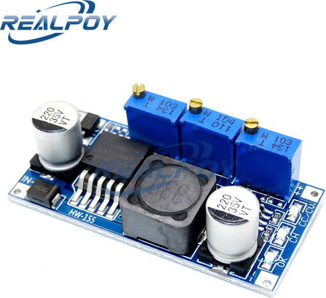 REALPOY LM2596 DC-DC Step-Down Modul blau, einstellbares CC/CV Netzteil und Batterie-Ladegerät mit konstantem Strom - Bild 1