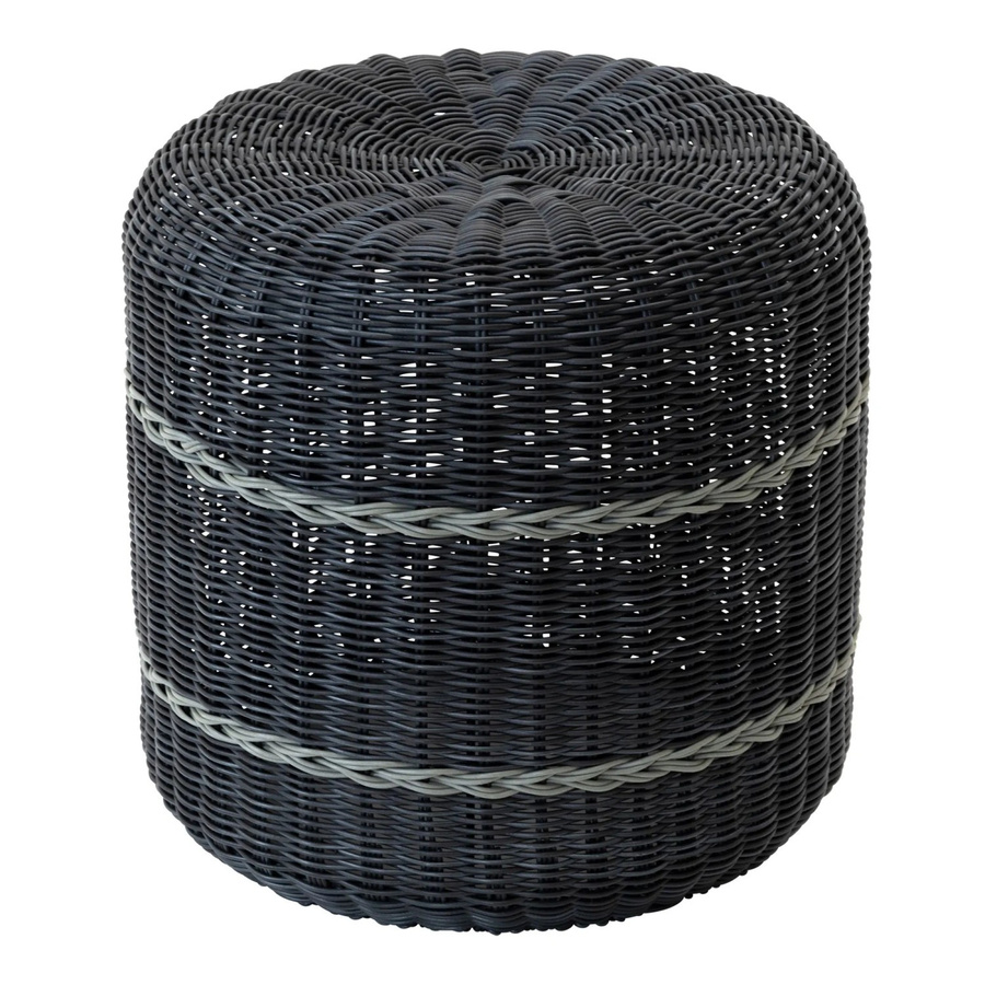Lesli Hocker Saigon Wicker in Schwarz aus Polyrattan Durchmesser: 41 cm, Höhe: 40 cm - Bild 2