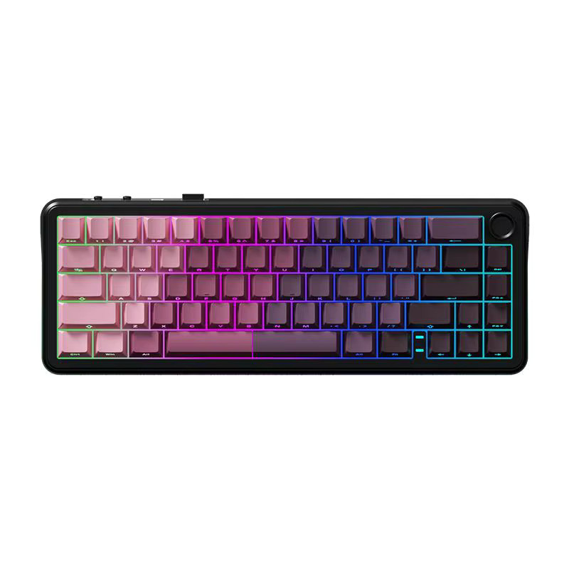 Weika Wk68 Mechanische Gaming-Tastatur mit Tri-Modus Bluetooth, Hot-Swap, Gasket-Montage und RGB-Hintergrundbeleuchtung in Multicolour mit Farbverlauf-Tastenkappen - Bild 2