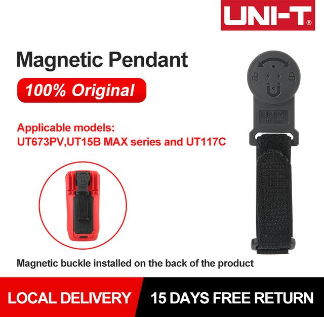 UNI-T Magnetanhänger UT-B23 in Schwarz für Multimeter UT673PV UT117C UT15B MAX UT17B MAX UT18B MAX - Bild 1
