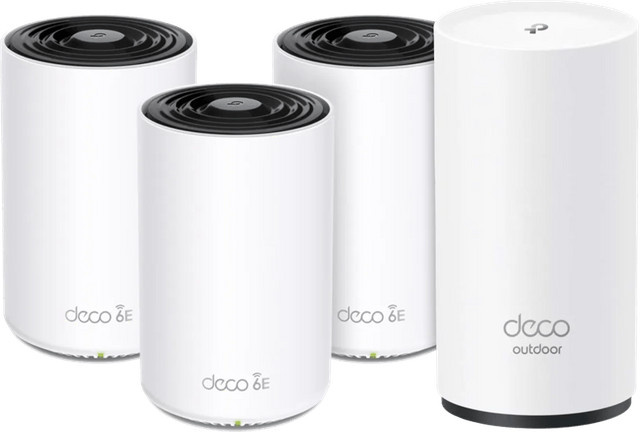 TP-Link Deco XE75 Pro 3er-Pack und Deco X50 Outdoor WiFi 6E Tri-Band Mesh-System in Weiß - Bild 1