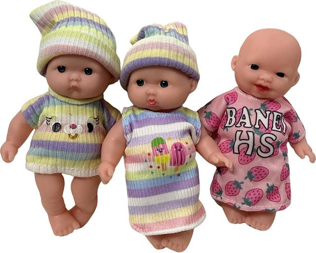 Barnewa Kawaii Puppen, 4-teiliges Set, PVC, 5 Zoll, Bunt - Bild 1