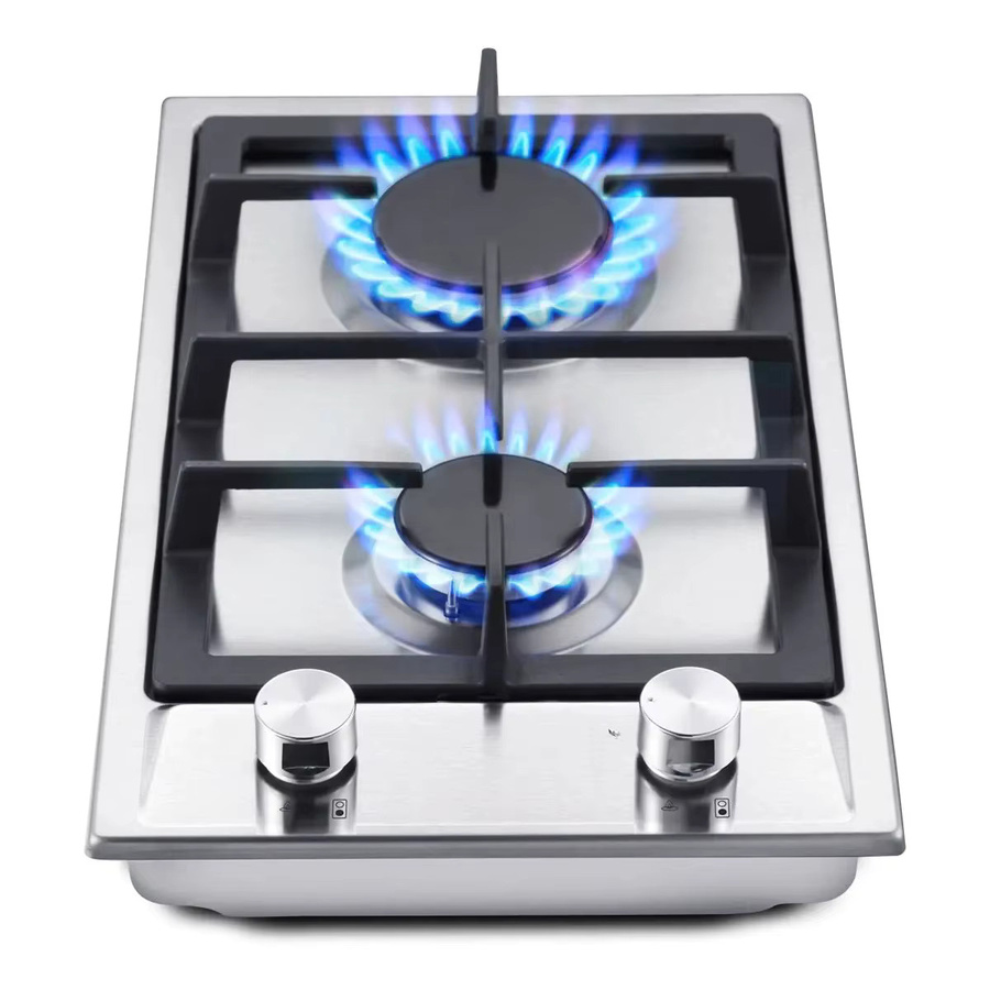 TopStrong Gaskochfeld aus Edelstahl in Silber mit automatischem Flammschutz, Dual Fuel für Erdgas und Propan, 2400W - Bild 5