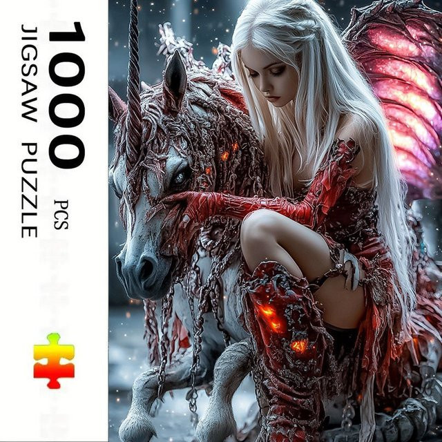 KAYOU Einhorn Mädchen, Puzzle, 1.000 Teile, ab 14 Jahre - Bild 1