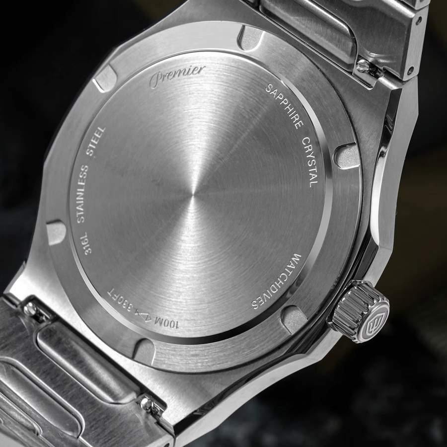 Watchdives Armbanduhr, Quarz, Edelstahl, 39 mm, Herren, Grün - Bild 3