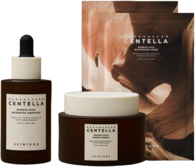 SKIN1004 Probio-Cica Set, Ampulle, Creme, Tuchmasken, Centella Asiatica - Bild 1