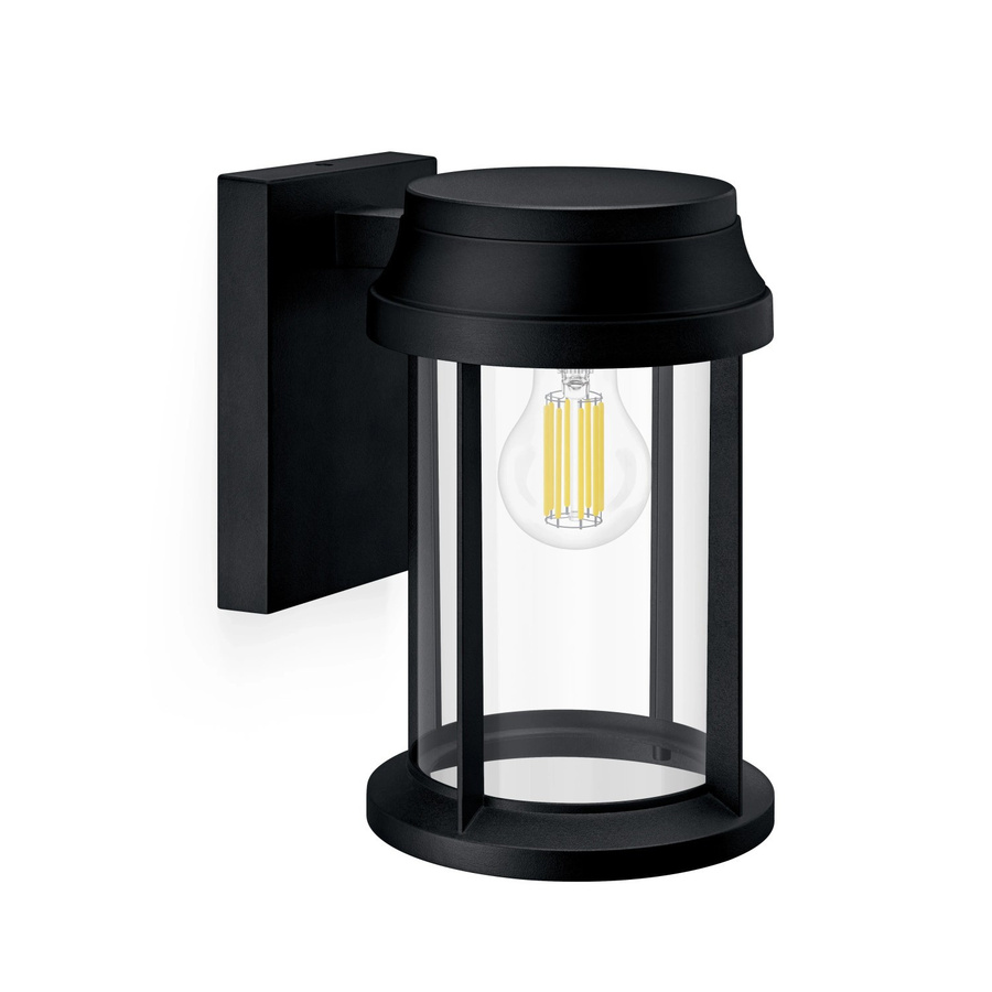 Philips Outdoor-Wandleuchte Bellini Rund in Schwarz aus Aluminium und Glas mit E27 Fassung und IP44 Schutzart - Bild 2
