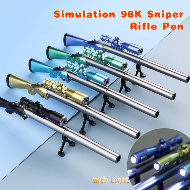 Kreative Simulation 98K Scharfschützengewehr Neutralstift mit Licht, schwarze Geltinte, 0,38 mm - Bild 1
