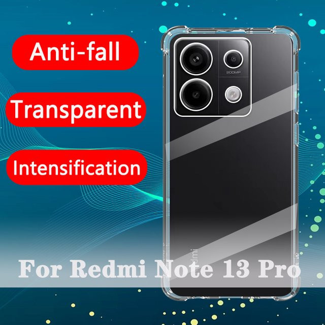 Transparente Airbag Handyhülle für Xiaomi Redmi Note 13 Pro und Redmi Note 13 Pro Plus 5G, weiches Design, 6.67 Zoll - Bild 1