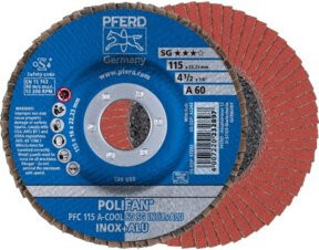 PFERD Fächerschleifscheibe A-COOL SG gewölbt Blau Durchmesser: 115 mm Körnung K60 - Bild 1