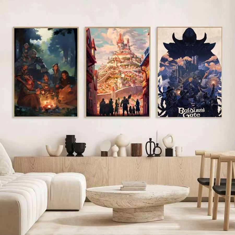 Baldurs Gate 3 Poster selbstklebender Papierdruck Multicolour - Bild 3