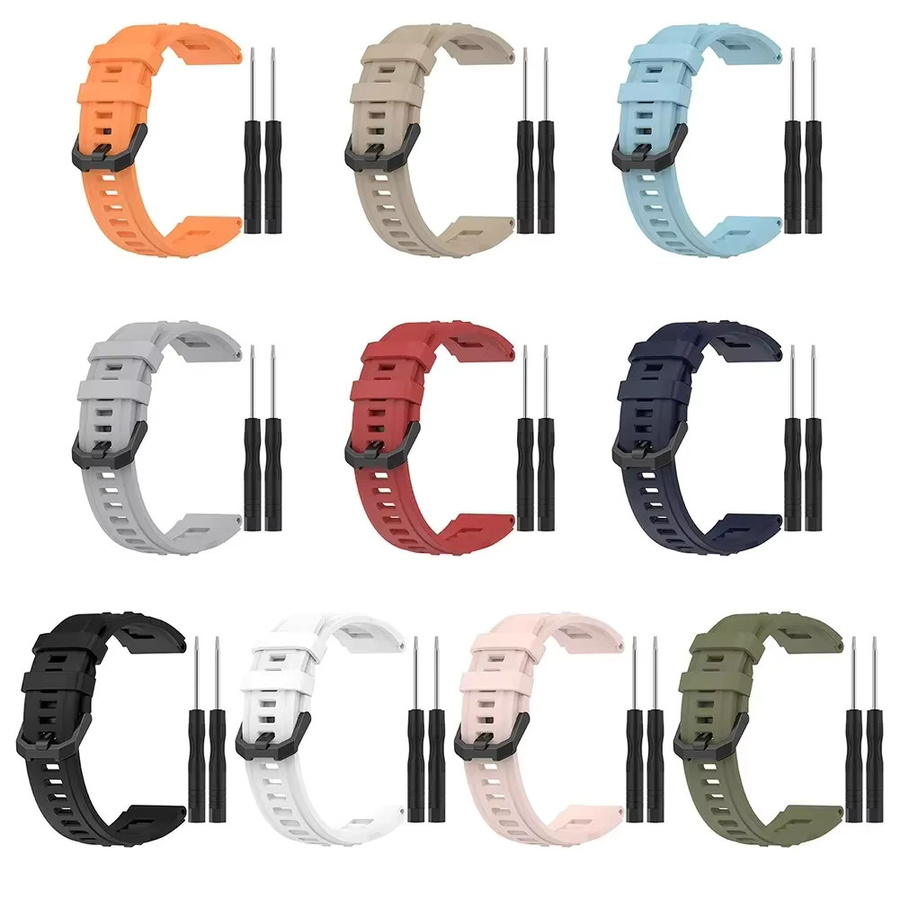 Indekos Uhrenarmband Silikon, Amazfit T-Rex Ultra, Gelb, Unisex - Bild 4