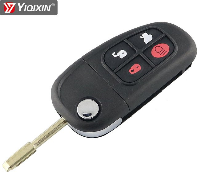 YIQIXIN Auto Schlüssel Shell für Jaguar X-Type S-Type XJ XJR XKR XF XK XJ8 E 1999-2009 Smart Control Schlüssel Abdeckung in Schwarz - Bild 1
