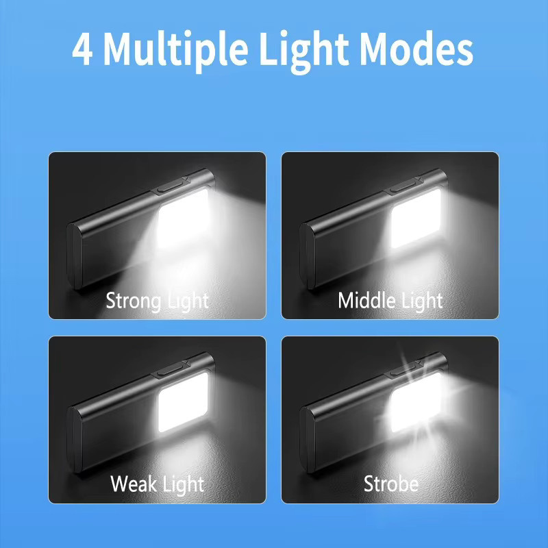 Heinast LED Mini Arbeitslicht USB C wiederaufladbare Taschenflutlampe in Schwarz - Bild 3