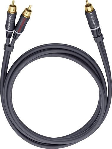 Oehlbach Cinch Audio Y-Kabel Anthrazit mit vergoldeten RCA-Steckern 5,0 m - Bild 1