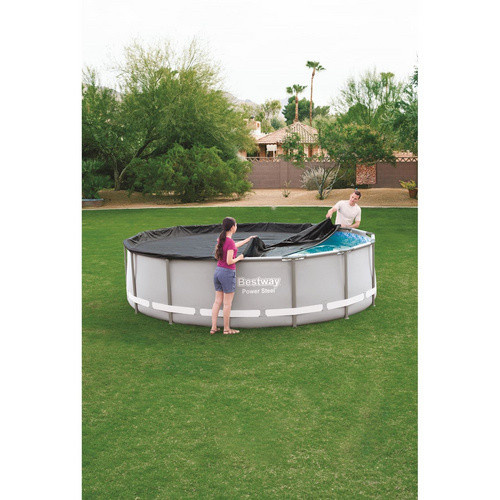 Bestway Flowclear Abdeckplane für runde Pools, Schwarz, Breite: 427 cm - Bild 4