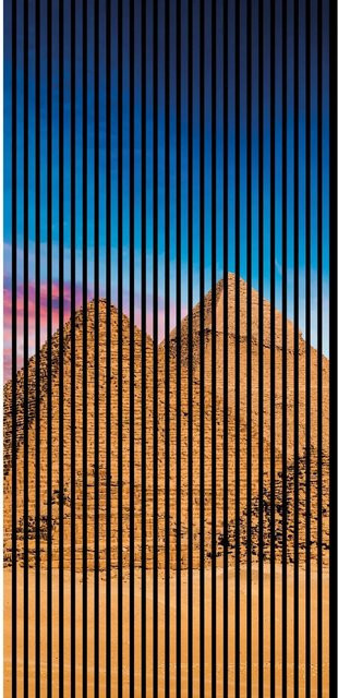 FN Acustico Akustikplatte Pyramiden in Bunt aus PET und MDF mit modernem Design, B/H: 113,3 x 240 cm, Tiefe: 1,9 cm - Bild 1