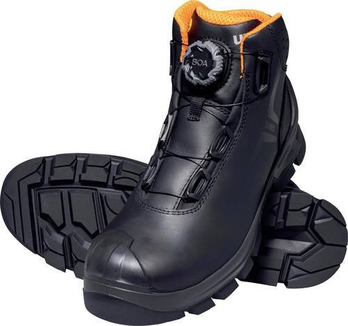 Uvex 2 MACSOLE BOA S3 Sicherheitsstiefel aus Rindleder in Schwarz und Orange, Größe 39 - Bild 1