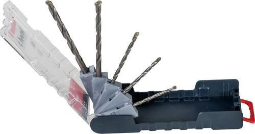 kwb Stein-Spiralbohrer-Set 5-teilig aus Werkzeugstahl mit Carbide-Spitze in Silber, Durchmesser: 4 mm, 5 mm, 6 mm, 8 mm, 10 mm, Zylinderschaft - Bild 1