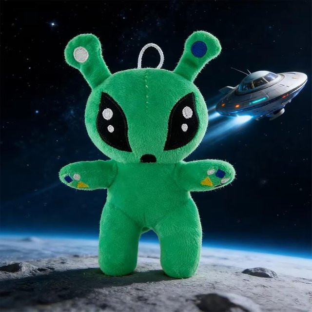 Yiran toy Grünes Außerirdisches Plüschtier, ab 0 Jahren - Bild 1