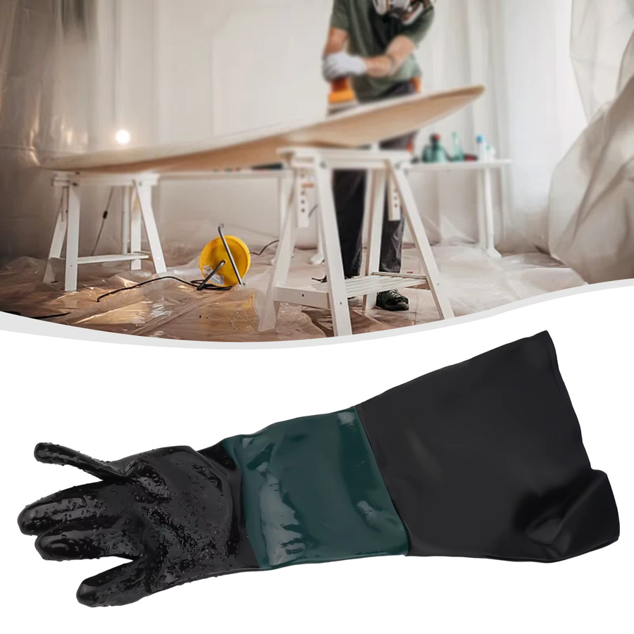 Vibratite Sandstrahlhandschuhe für Sandstrahlkabinen, links und rechts verwendbar, Breite: 60 cm, Tiefe: 30 cm - Bild 2