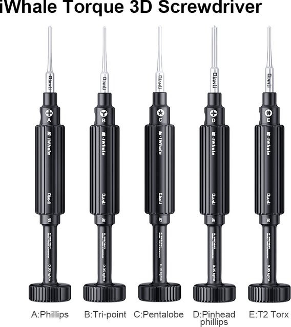 Qianli iwhale Drehmoment-Schraubendreher-Set für Reparaturen mit Phillips, Tri-Point, Pentalobe und Torx Bits - Bild 1