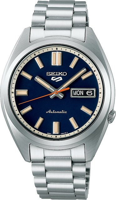 Seiko Armbanduhr Automatik, Edelstahl, Blau, 37 mm, Herren - Bild 1
