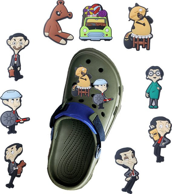 Potdemiel Schuh-Charms, 9 Stück, Cartoon-Figuren, PVC - Bild 1