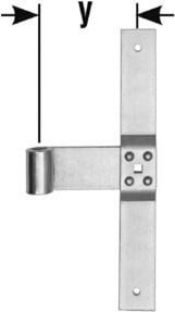 POLLMANN HT-Mittelband 21 für Dorn 16 mm, 300 mm aus Eisen, hell verzinkt, Silber - Bild 1