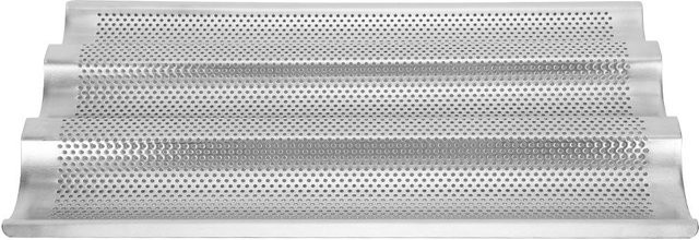 CosyHome Baguette-Backform mit 3 Rillen aus Aluminium und Edelstahl in Silber und Weiß - Bild 1