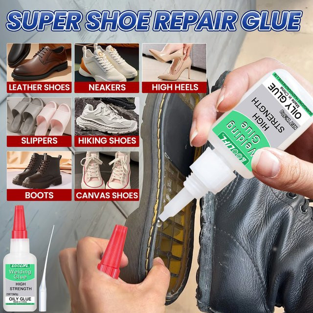 LOOLIFL Schuhkleber transparent 50 g – professioneller, wasserdichter Allzweckkleber für Schuhe - Bild 1