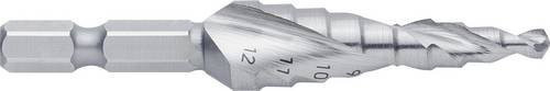 Exact HSS Stufenbohrer Silber, Durchmesser: 6,3 mm, Gesamtlänge: 81 mm, 1/4 Aufnahme - Bild 1