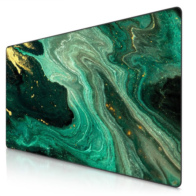 Titanwolf Gaming Mauspad XXXL Speed Deskpad, Farbe: Marmor Grün Gold, B/T: 120 x 60 cm - Bild 1