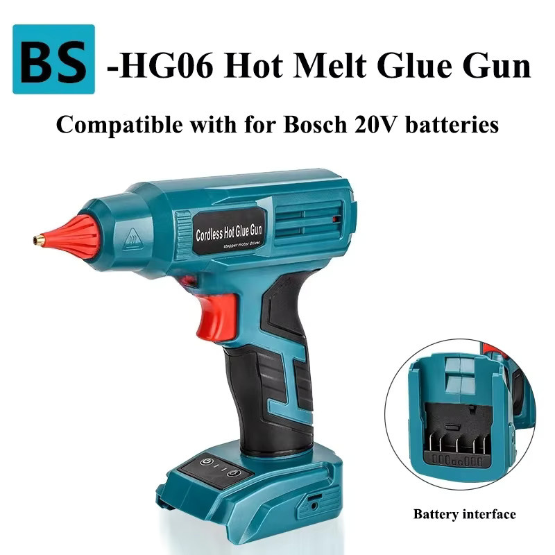 Multifunktionale kabellose Heißklebepistole für 18/20 V Akkus mit 11 mm Klebestiften für Makita, DeWalt, Milwaukee, Bosch und Ryobi - Bild 2