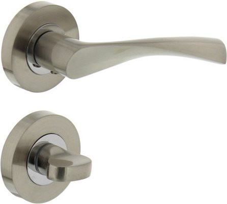 Intersteel Türdrücker Guissy WC für 8 mm Vierkantstift, Chrom, Silber - Bild 1