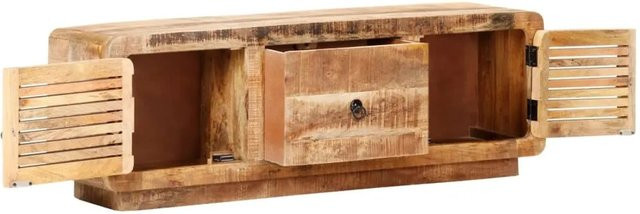 vidaXL TV-Schrank aus Mangoholz in Braun, B/T/H: 120 x 30 x 40 cm - Bild 1