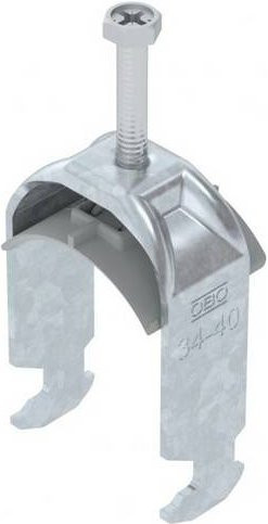 OBO Bettermann Bügelschelle 1186236 aus Kunststoff in Silber - Bild 1