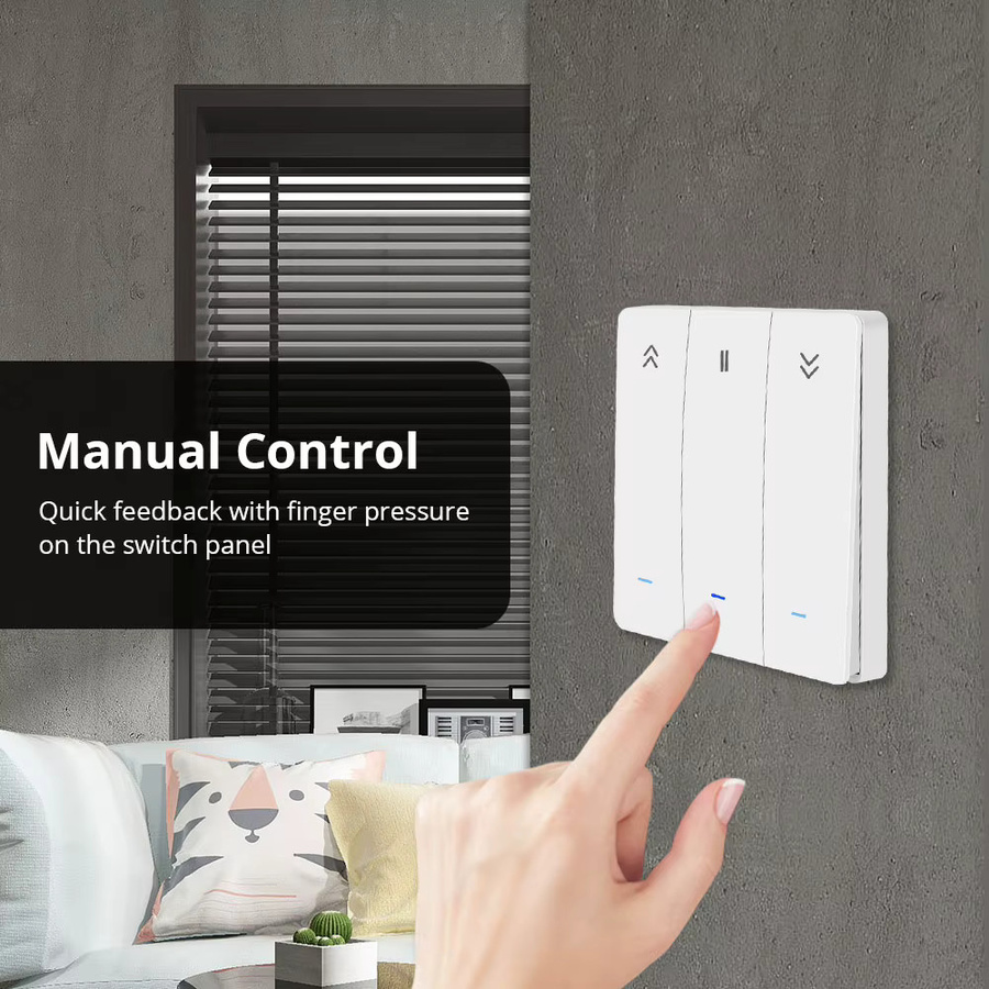 Zemismart Zigbee Smart Vorhangschalter und Rollschirmschalter kompatibel mit Tuya Smart Life Alexa und Google Home in Grau oder Weiß - Bild 3