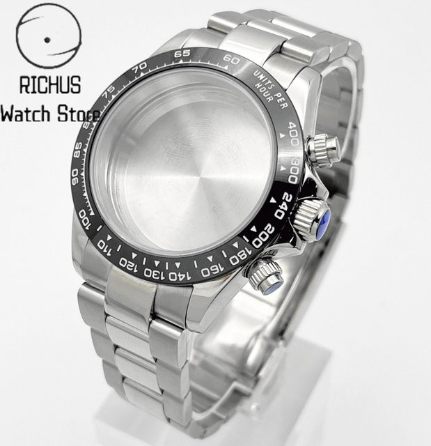 RICHUS Uhrengehäuse, Edelstahl-Uhrenarmband, 39 mm, Silber/Gold/Roségold, Bicolor - Bild 1