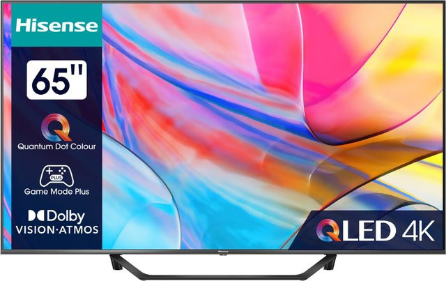 Hisense 65A7KQ QLED Smart-TV in Schwarz mit 4K Ultra HD, Sprachsteuerung und 164 cm Diagonale - Bild 1