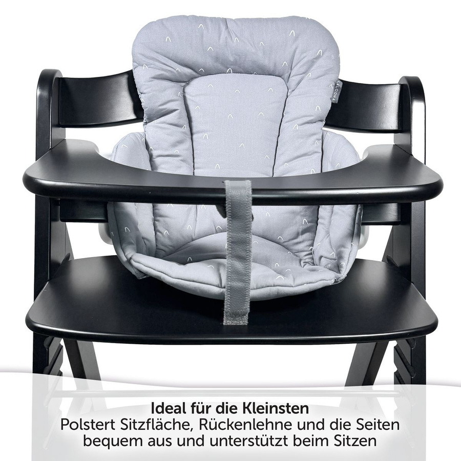 LaLoona Sitzverkleinerer Curves für Hauck Alpha Hochstuhl, Grau, Textil aus Baumwolle - Bild 2