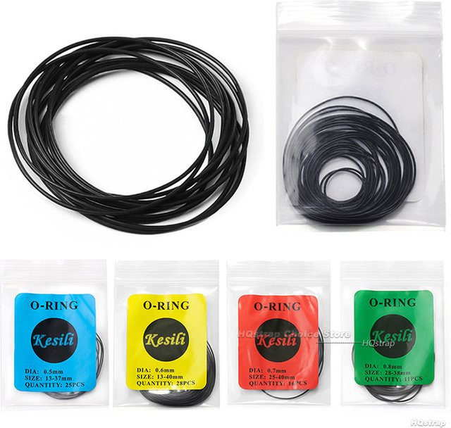 HQstrap Uhrendichtung O-Ring-Gummidichtung, Schwarz, Unisex - Bild 1
