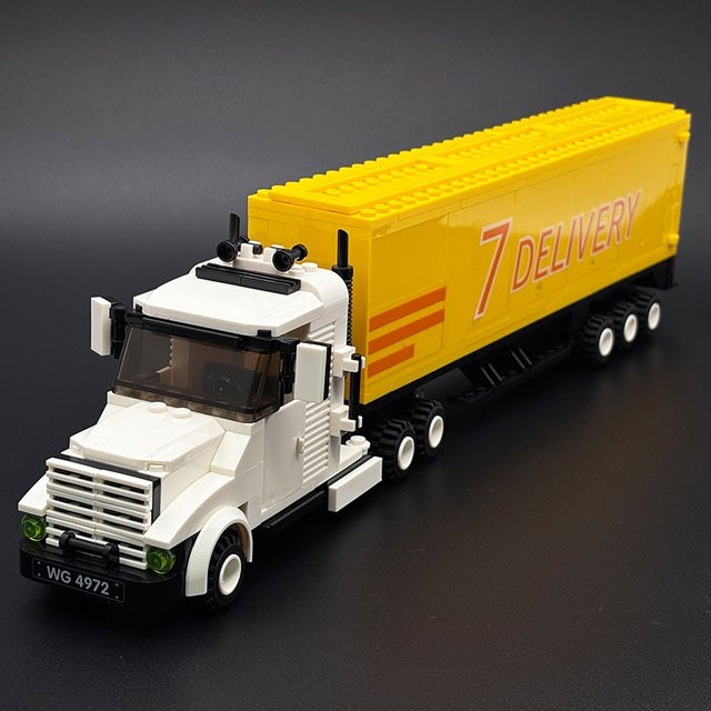 oenas Städtische Logistik-Transport-LKW-Bausteine-Set, Fahrzeugmodell - Bild 1